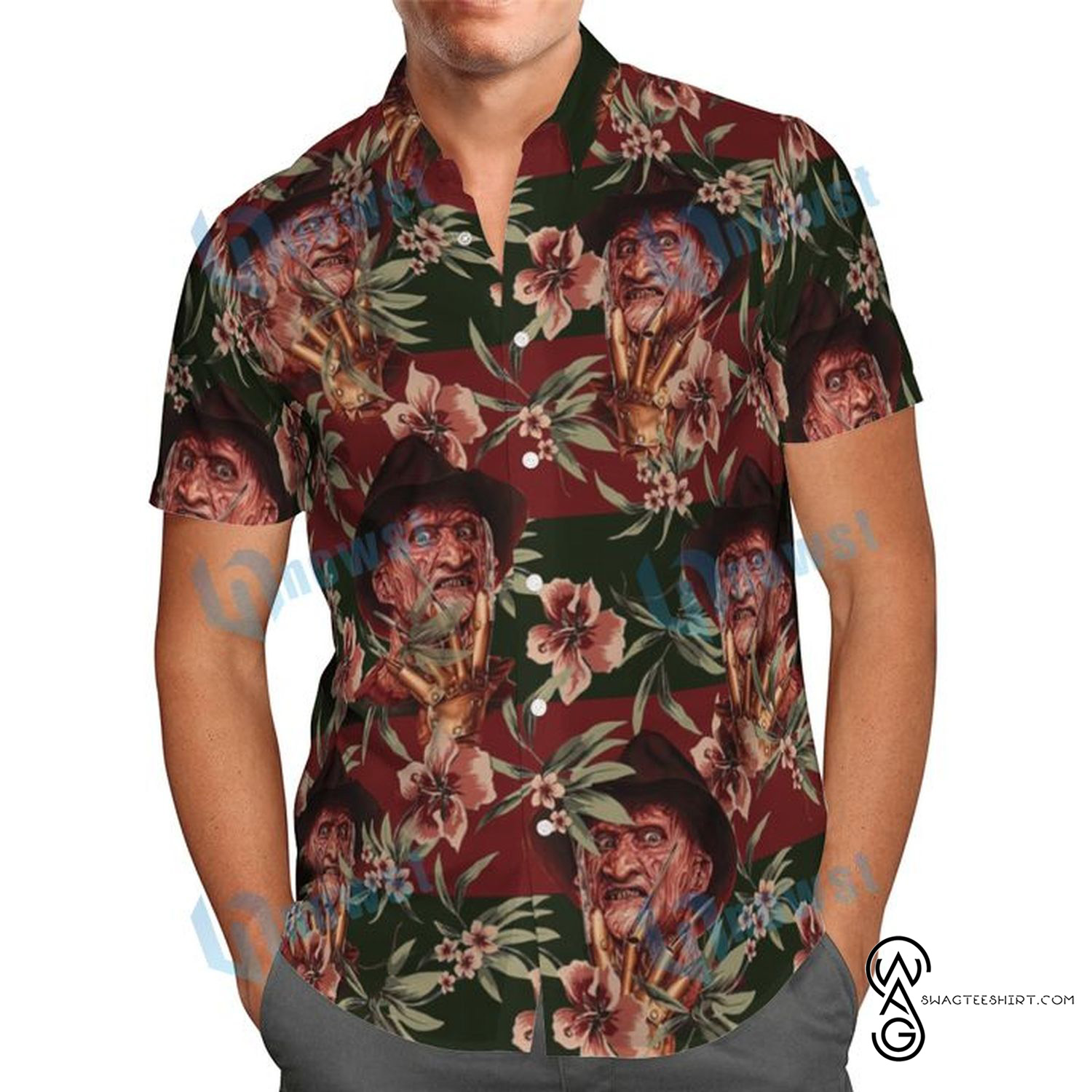 [Top Trending] Freddy Krueger Horror Halloween Casual Summer Beach Full Printing Hawaiian Shirt